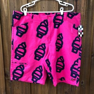 Ice Cream Pink Blue Cone Shorts Raspberry